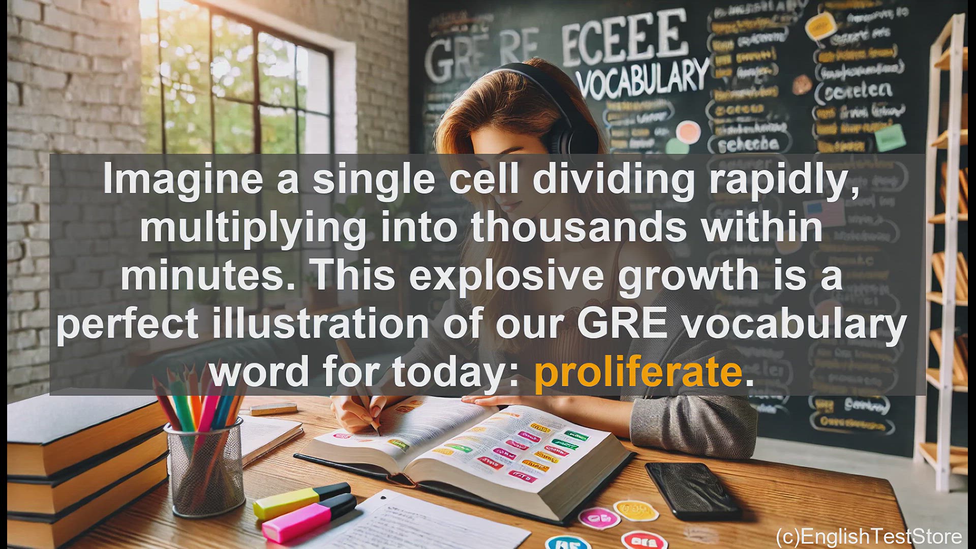 'Video thumbnail for GRE Vocabulary Lesson: Proliferate - Rapid Growth in Biology, Technology, and Beyond'