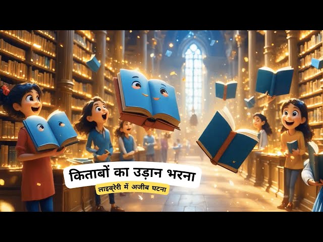 Video thumbnail for किताबों का उड़ान भरना: लाइब्रेरी में अजीब घटना | Fun Library Story for Kids in Hindi