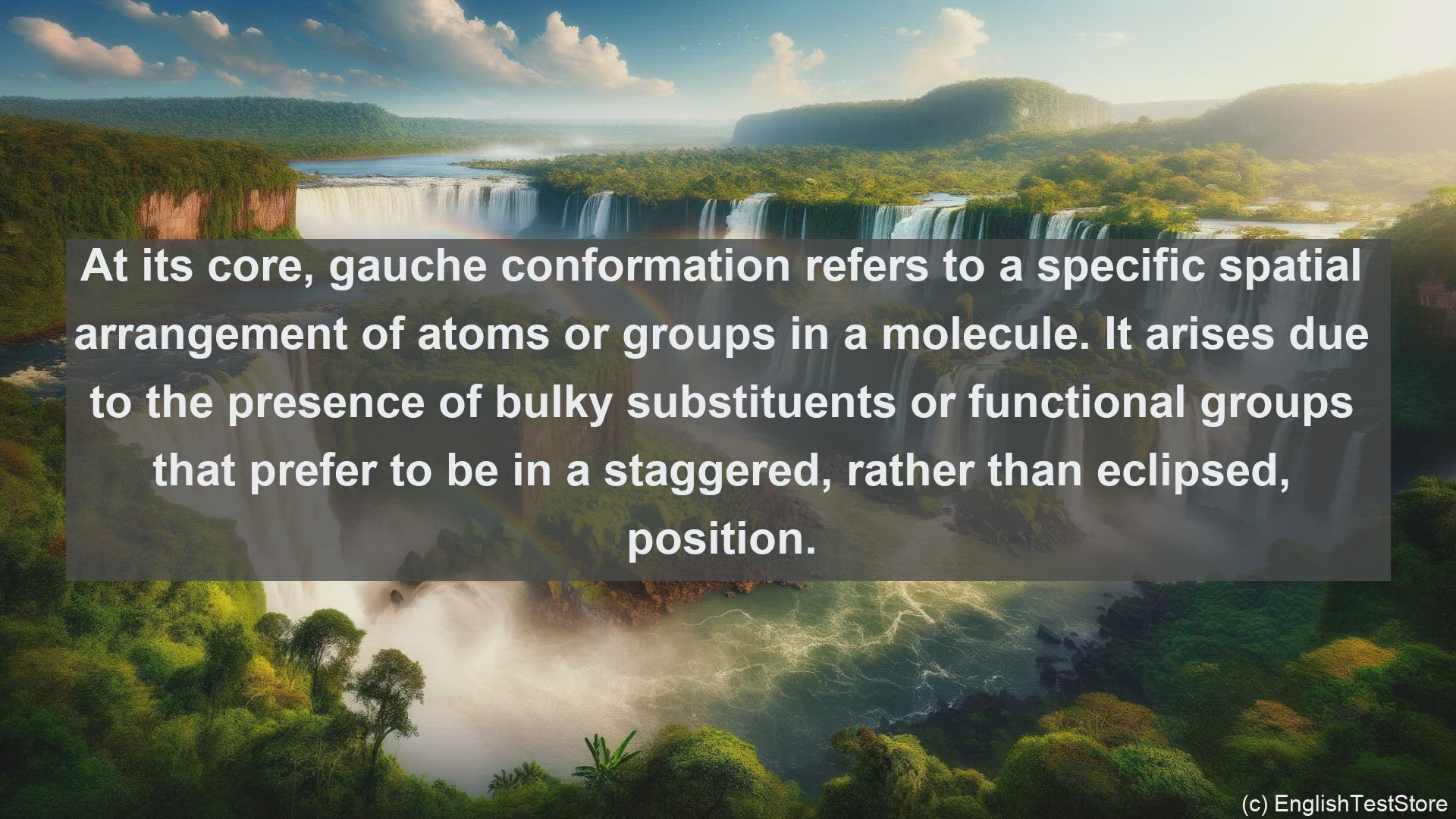 'Video thumbnail for Gauche conformation in science  definition and examples'