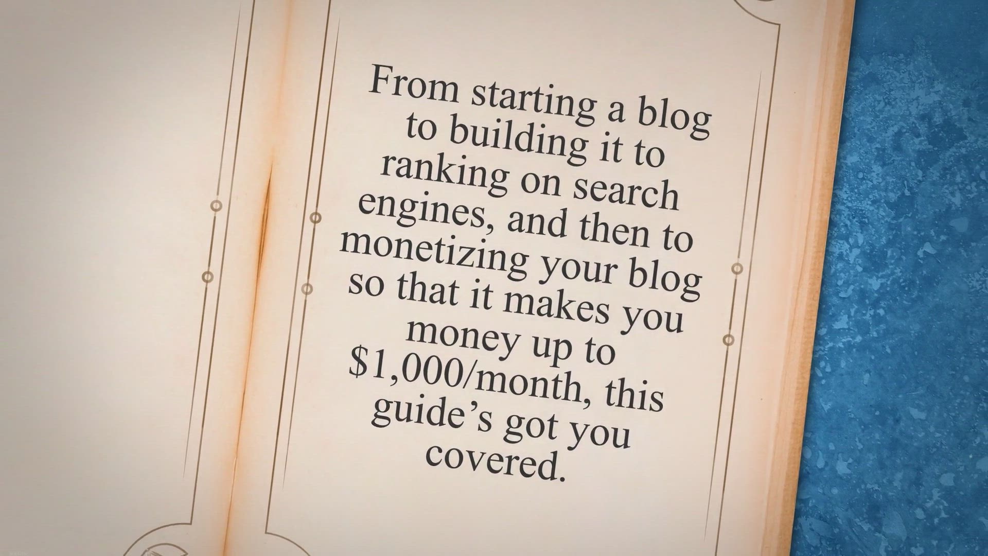 Video thumbnail for How to Start a Blog that Makes $1,000/Month in 317 Days