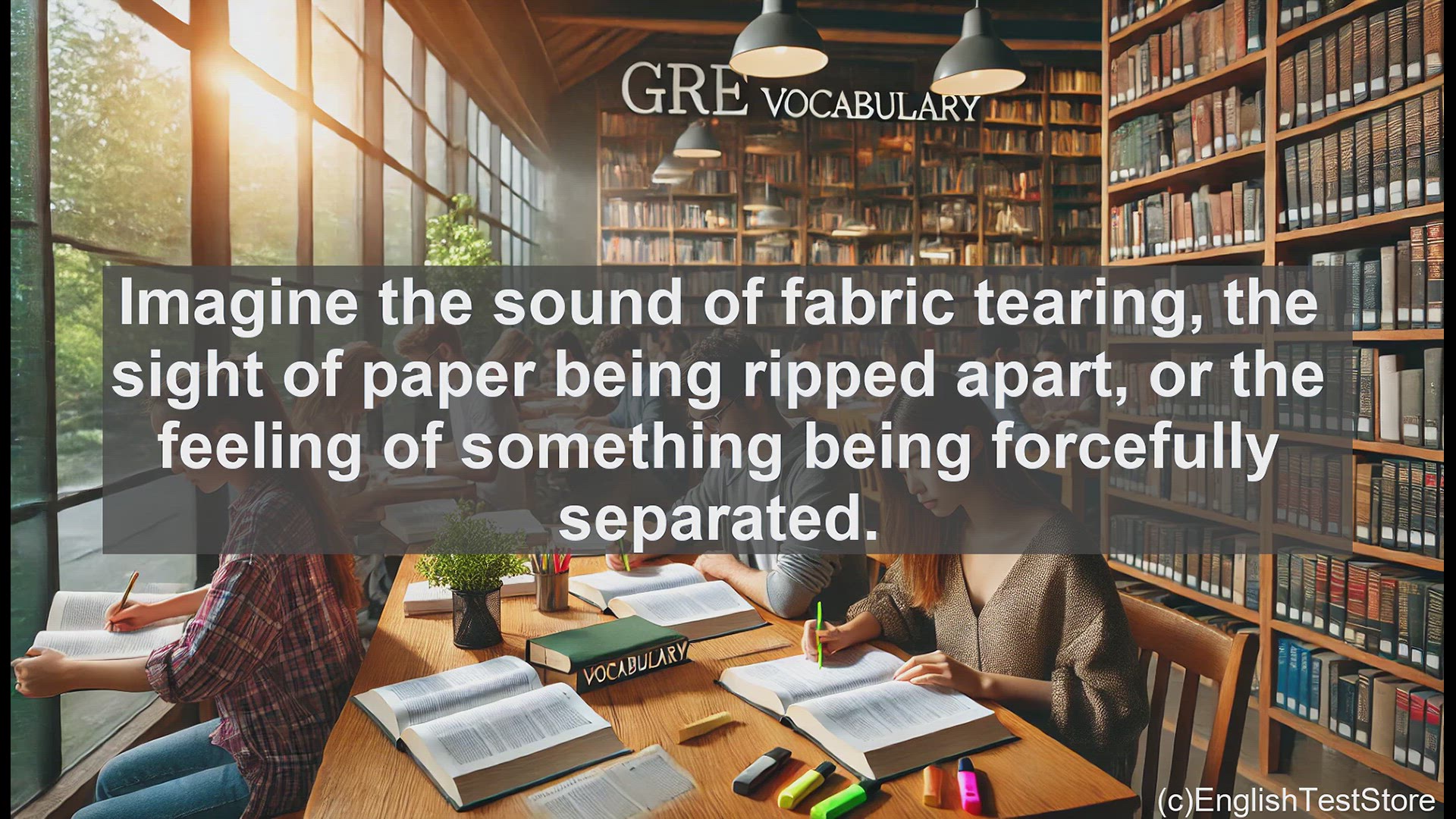 'Video thumbnail for GRE Vocabulary Lesson: Rend - A Powerful Verb for Tearing and Separation'