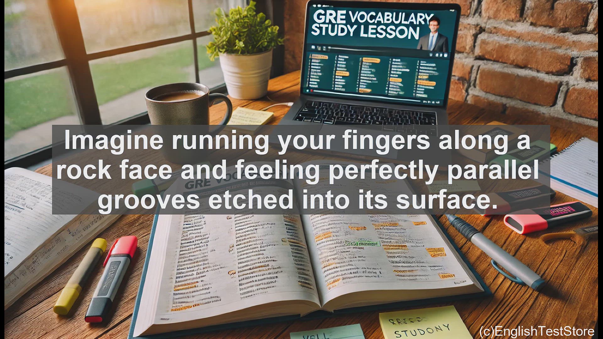 'Video thumbnail for GRE Vocabulary Lesson: GRE Vocabulary - Understanding 'Striated' and Its Usage'