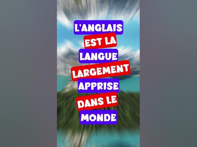 Video thumbnail for Faits fascinants sur la langue anglaise - 01