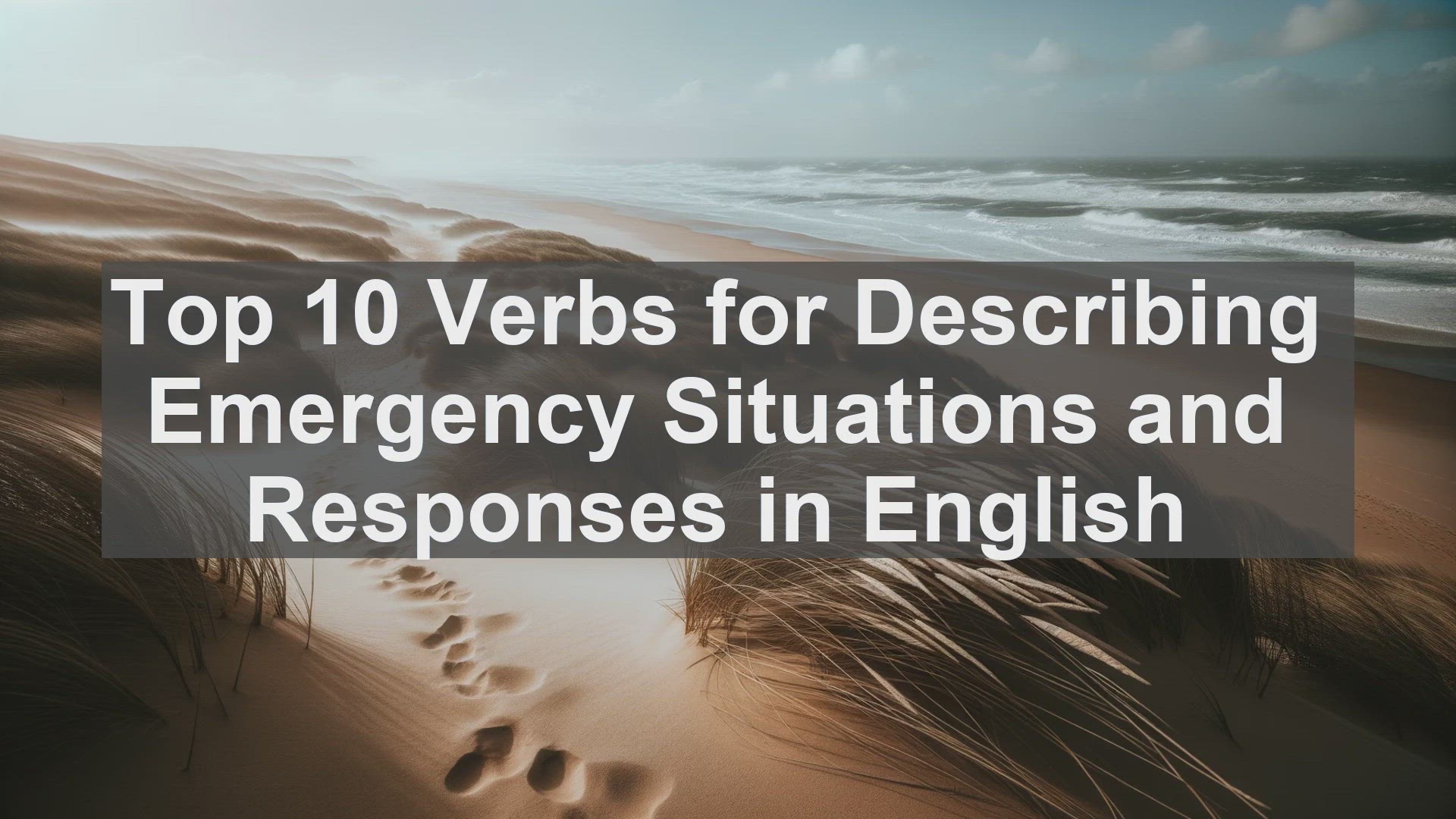 'Video thumbnail for Top 10 Verbs for Describing Emergency Situations and Responses in English'