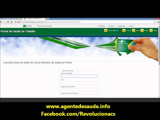 Video thumbnail for Como consultar número do Cartão do SUS (CNS) por Nome