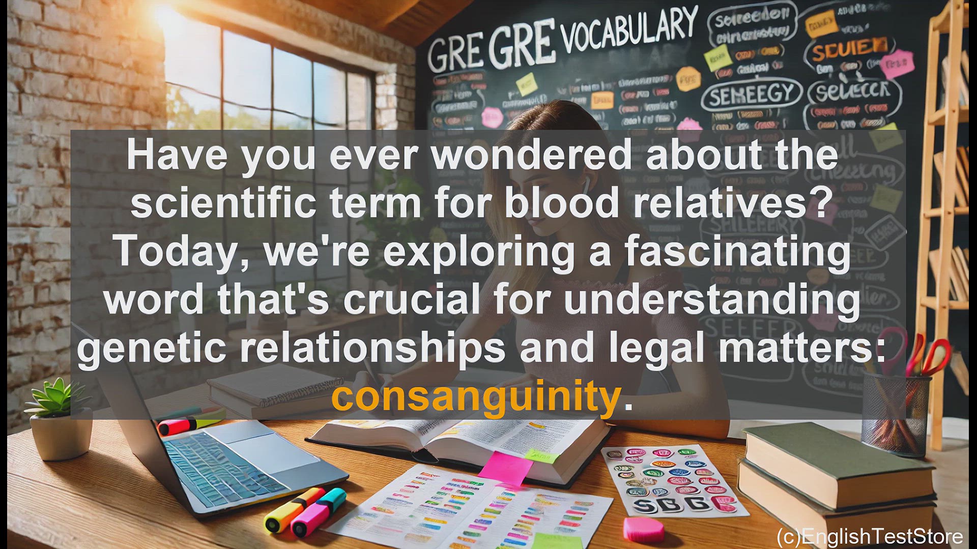 'Video thumbnail for GRE Vocabulary Lesson: Exploring the Science of Blood Relatives - Consanguinity Explained'