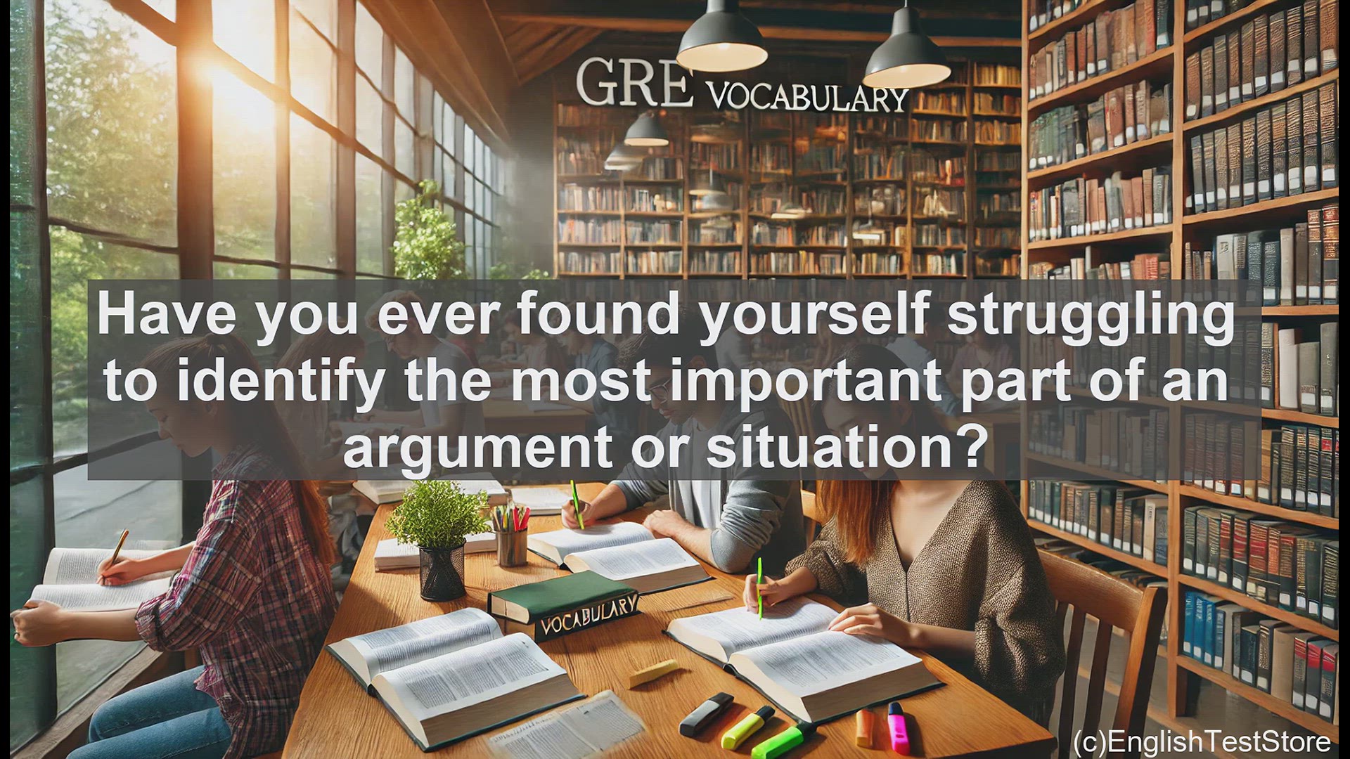 'Video thumbnail for GRE Vocabulary Lesson: Identifying the Crux - Mastering the Essential Skill'
