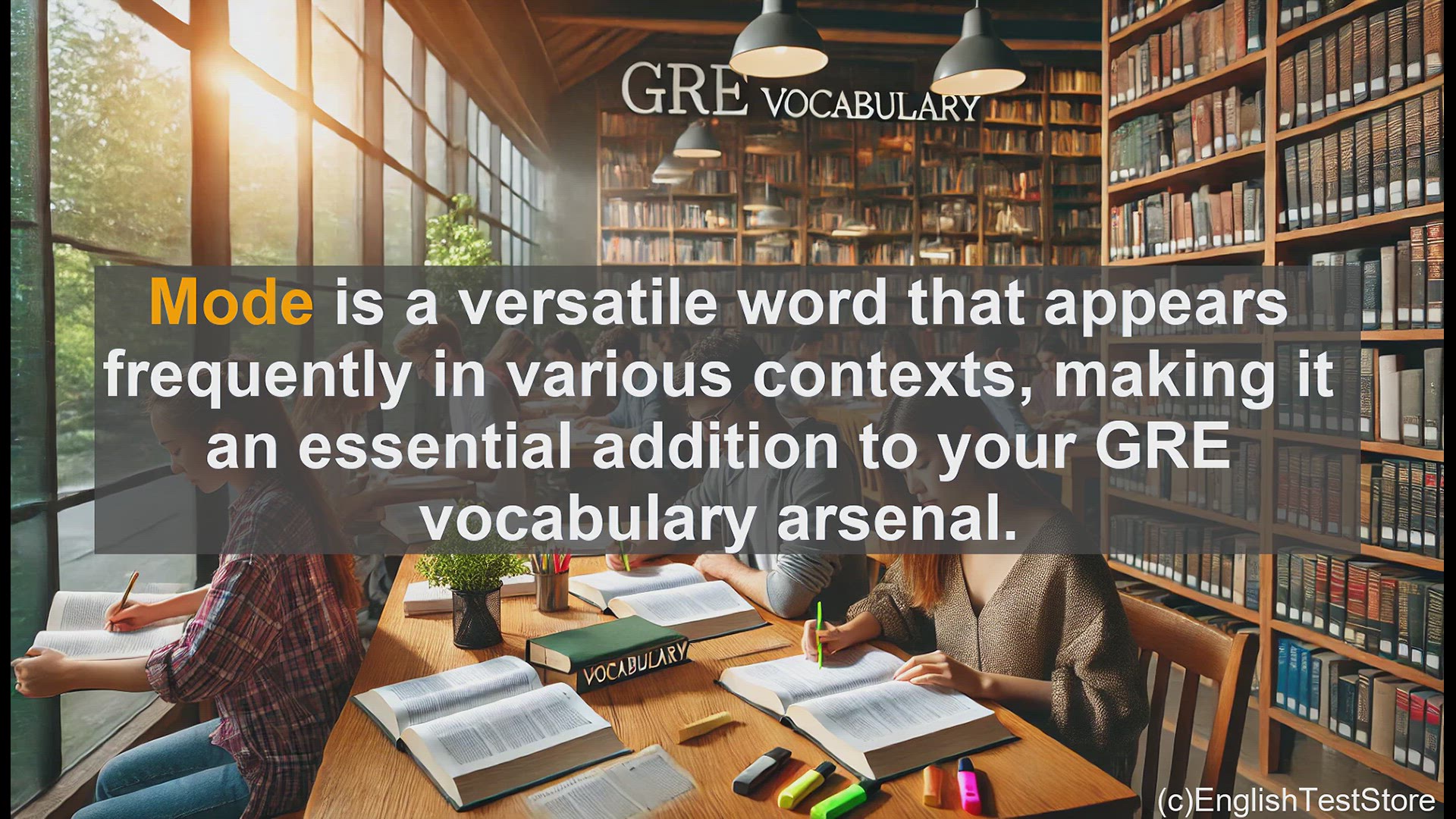 'Video thumbnail for GRE Vocabulary Lesson: GRE Vocabulary - Understanding the Word 'Mode''
