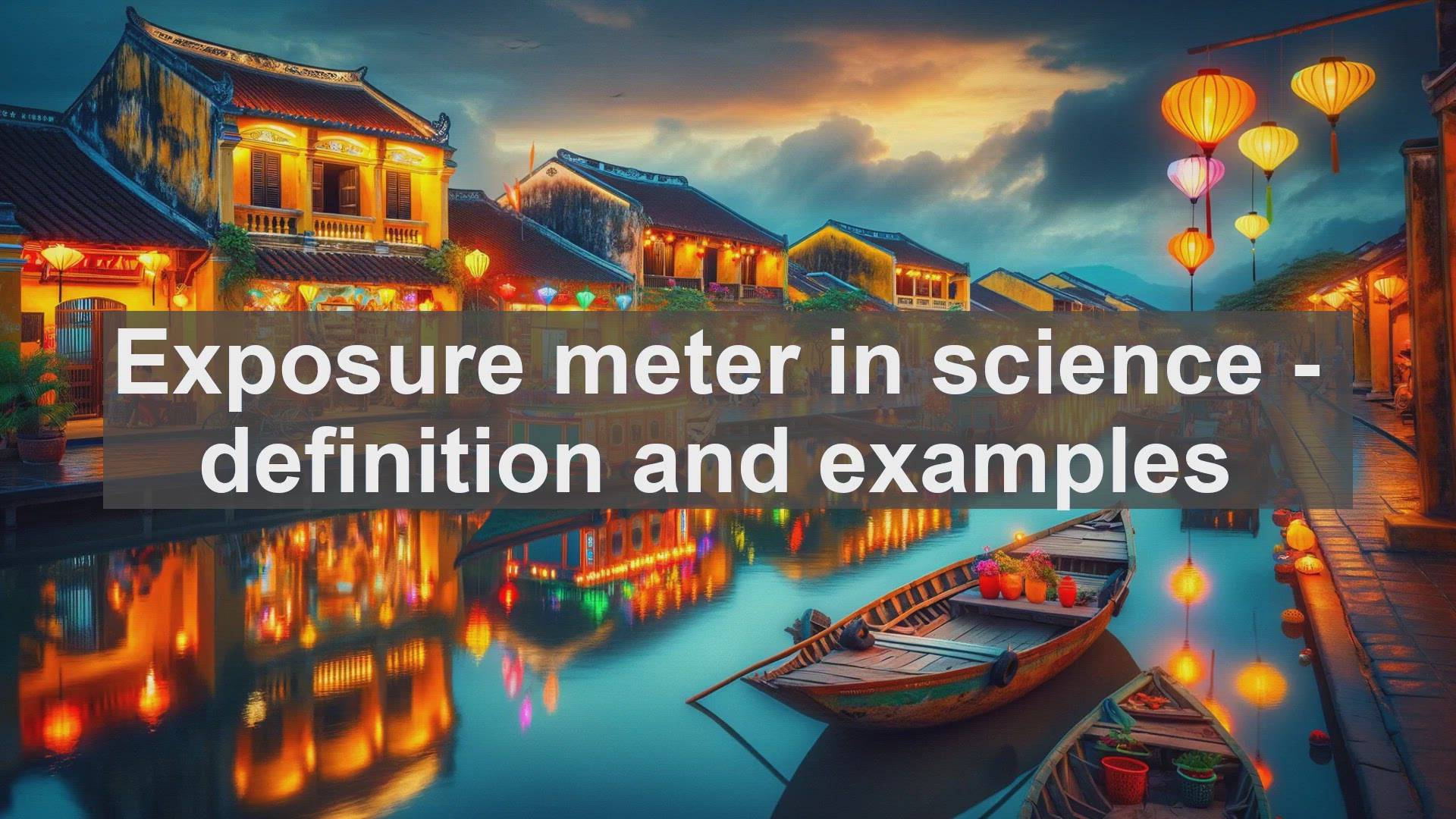 'Video thumbnail for Exposure meter in science  definition and examples'