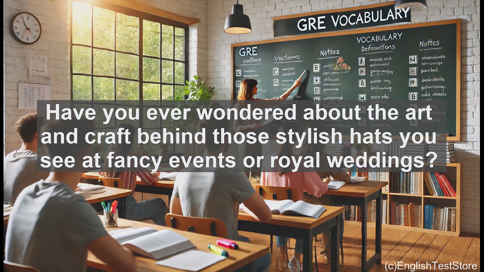 'Video thumbnail for GRE Vocabulary Lesson: The Captivating World of Millinery - Crafting Stylish Hats'