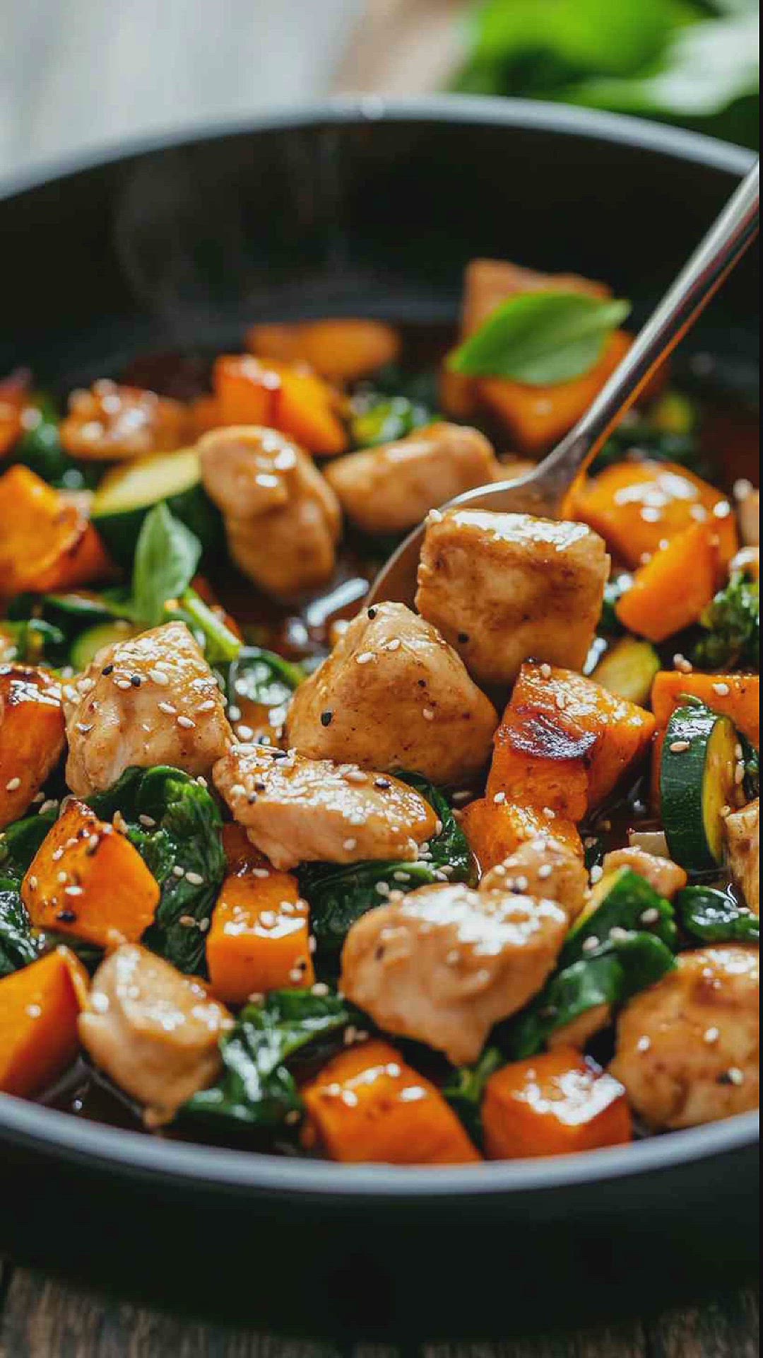 'Video thumbnail for Sweet Potato Chicken Stir-Fry for Bulk Recipe'