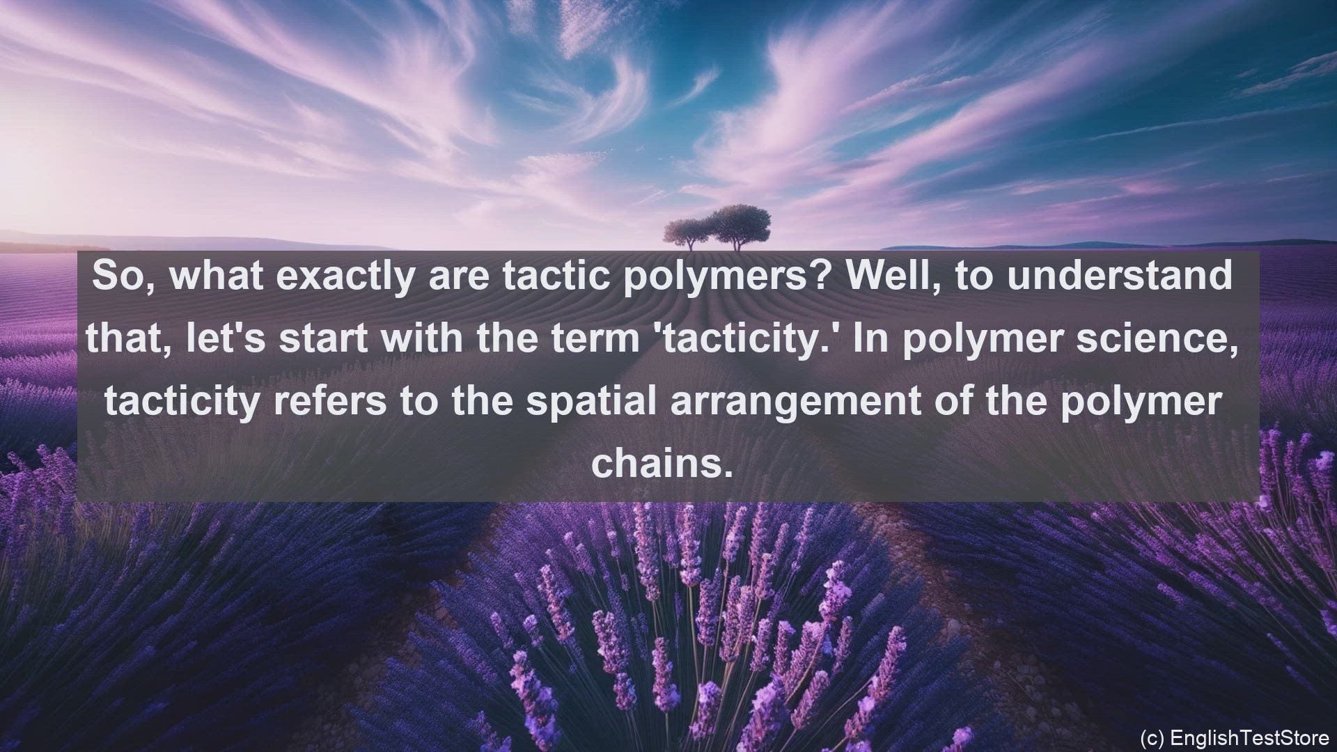 'Video thumbnail for Tactic polymer in science  definition and examples'