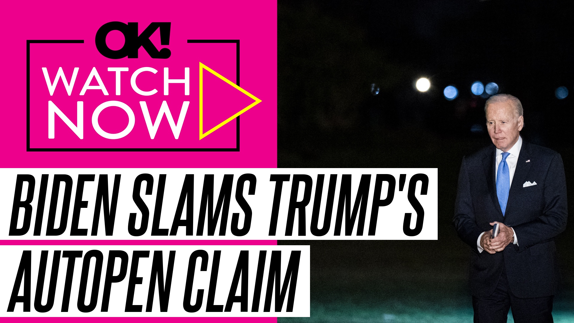 'Video thumbnail for Joe Biden Issues Scathing Response to Donald Trump's Autopen Allegations: 'Ridiculous and False!''