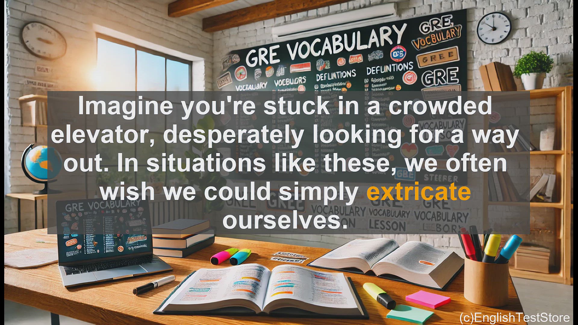 'Video thumbnail for GRE Vocabulary Lesson: Mastering the Art of Extrication - Freeing Yourself from Difficult Situations'