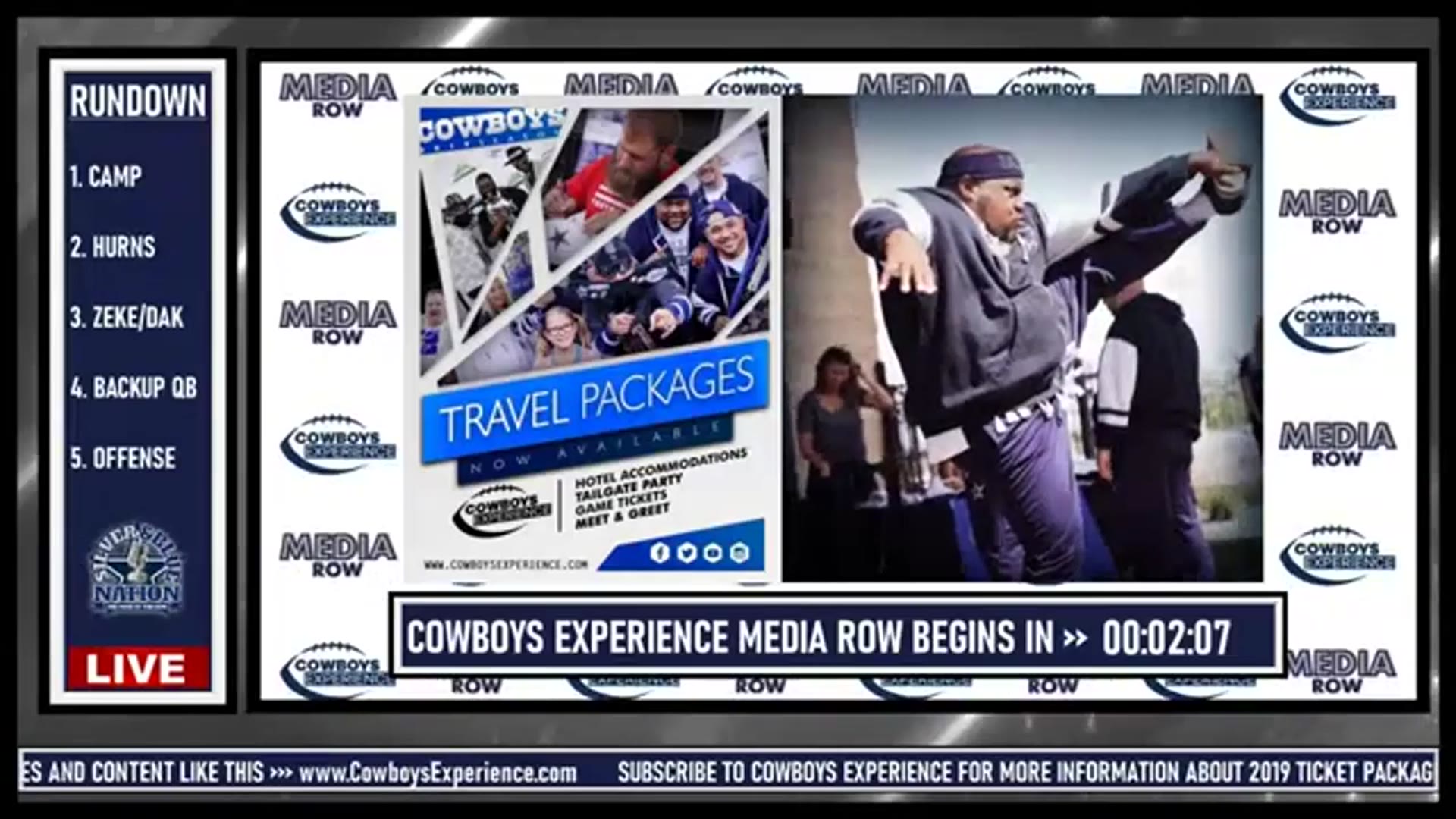 'Video thumbnail for law nation sports: dallas cowboys training camp roundtable! dak prescott, ezekiel elliott & offensive line analysis'