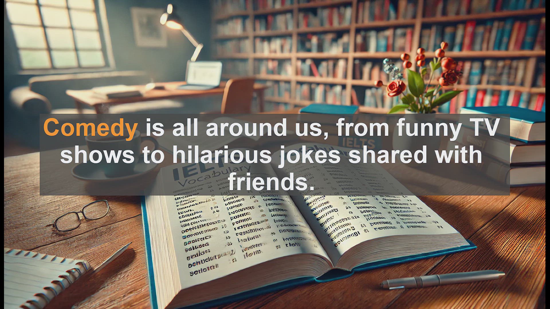 'Video thumbnail for 2500 Must Know IELTS 5.5 Vocabulary - Understanding Comedy: Essential IELTS Vocabulary'