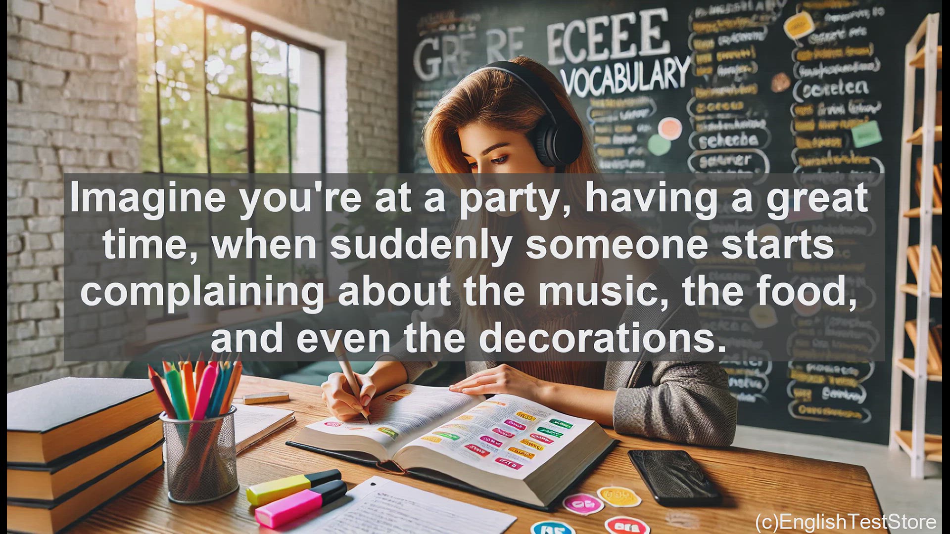 'Video thumbnail for GRE Vocabulary Lesson: Exploring the Colorful Term 'Killjoy' on Your GRE Journey'