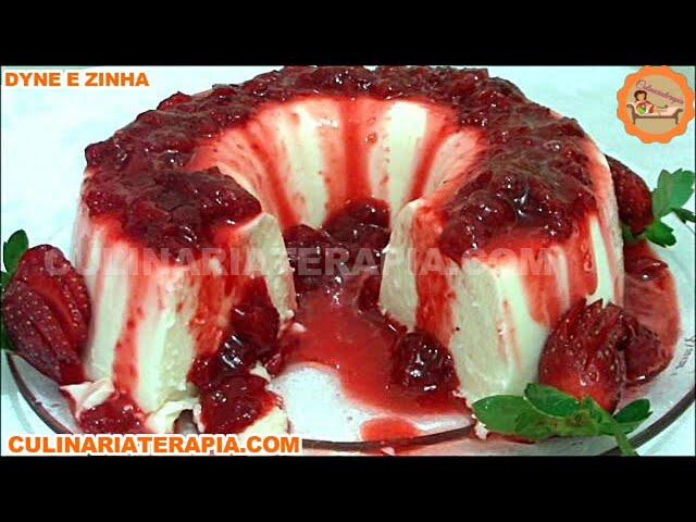 'Video thumbnail for Aprenda Como Fazer Manjar de Coco com Calda de Morangos'