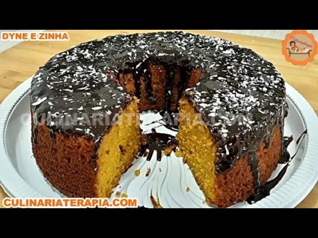 'Video thumbnail for BOLO DE CENOURA FOFINHO SEM GLÚTEN E SEM LACTOSE COM COBERTURA DE CHOCOLATE'