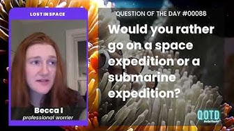 Video thumbnail for The ocean is a little too creepy for Becca's taste. Enjoy the astronaut ice cream!