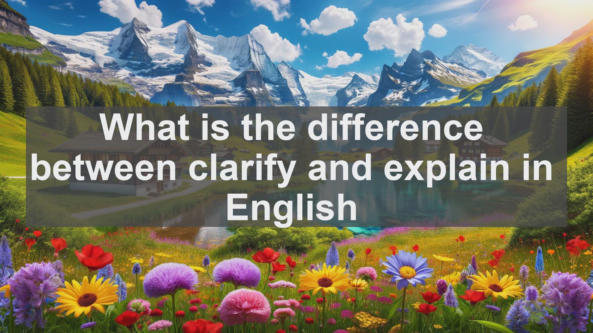 'Video thumbnail for What is the difference between clarify and explain in English?'