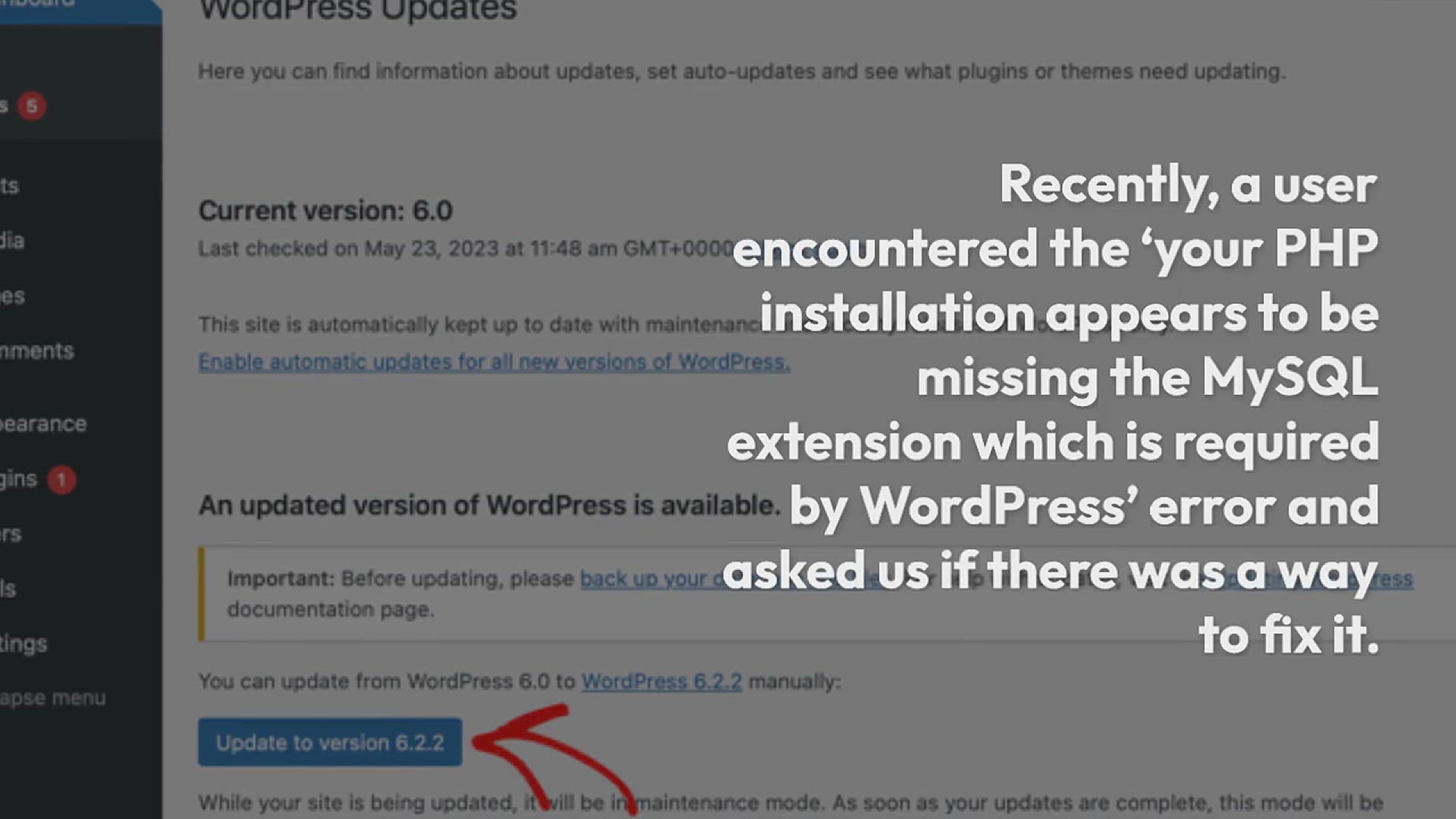 'Video thumbnail for How to Fix “PHP Missing MySQL Extension” Error in WordPress'