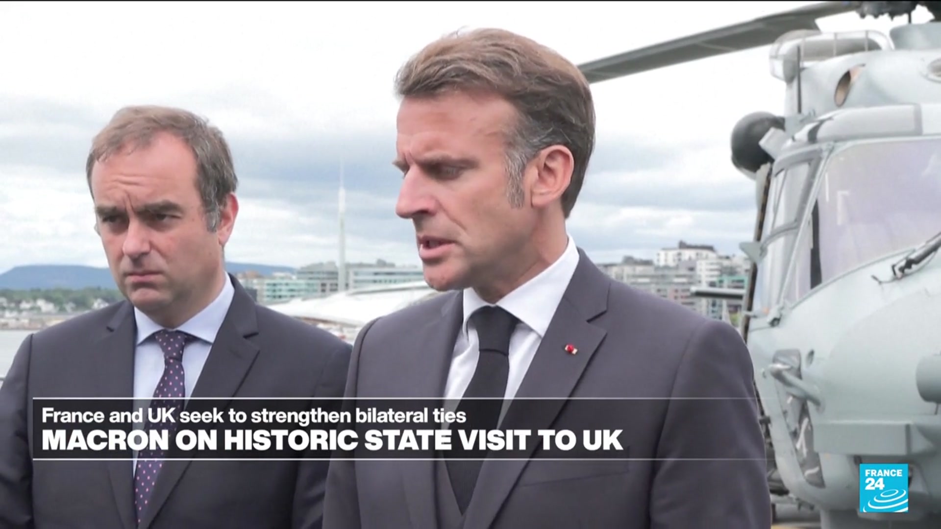 'Video thumbnail for King Charles hosts France's Macron in first European state visit since Brexit'