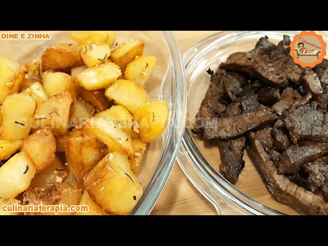 'Video thumbnail for Batatas Rústicas na Frigideira e Bife Iscas de Alcatra Fritas na Chapa @Culinariaterapia'