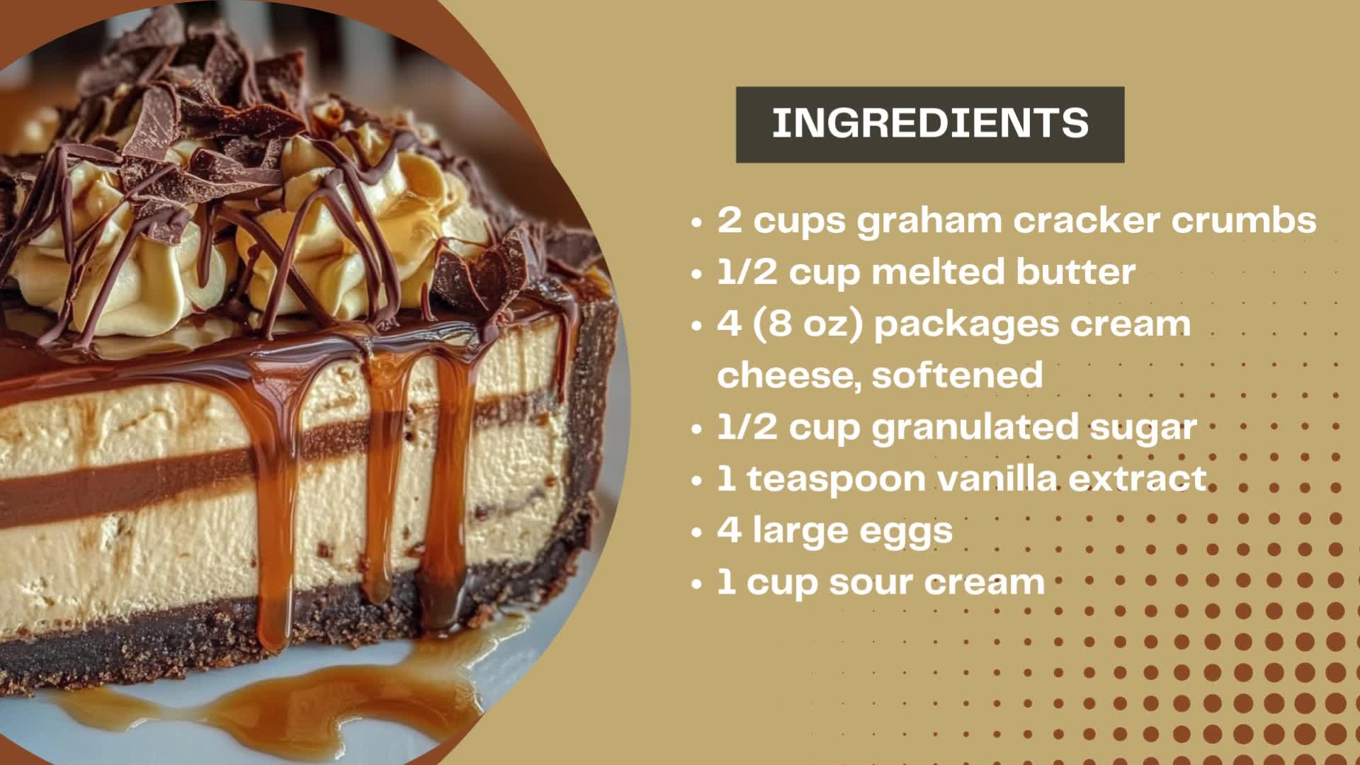 Video thumbnail for Caramel Chocolate Coffee Cheesecake