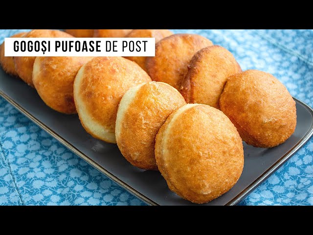 'Video thumbnail for Gogoși pufoase de post. Vanilate, aromate și care pot fi umplute cu gem 😉 | Bucate Aromate'