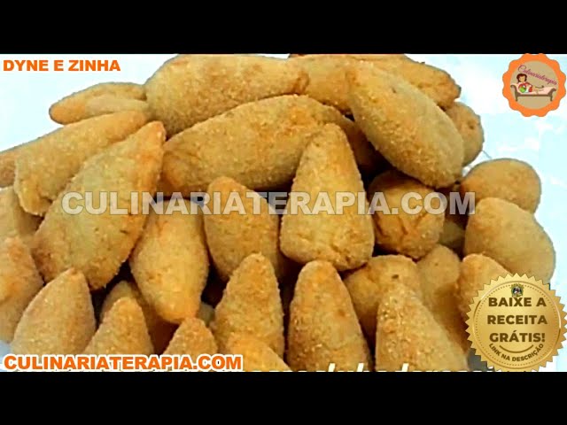 'Video thumbnail for COXINHA DE FRANGO E RISOLES COM MASSA BÁSICA PARA SALGADOS FRITOS'