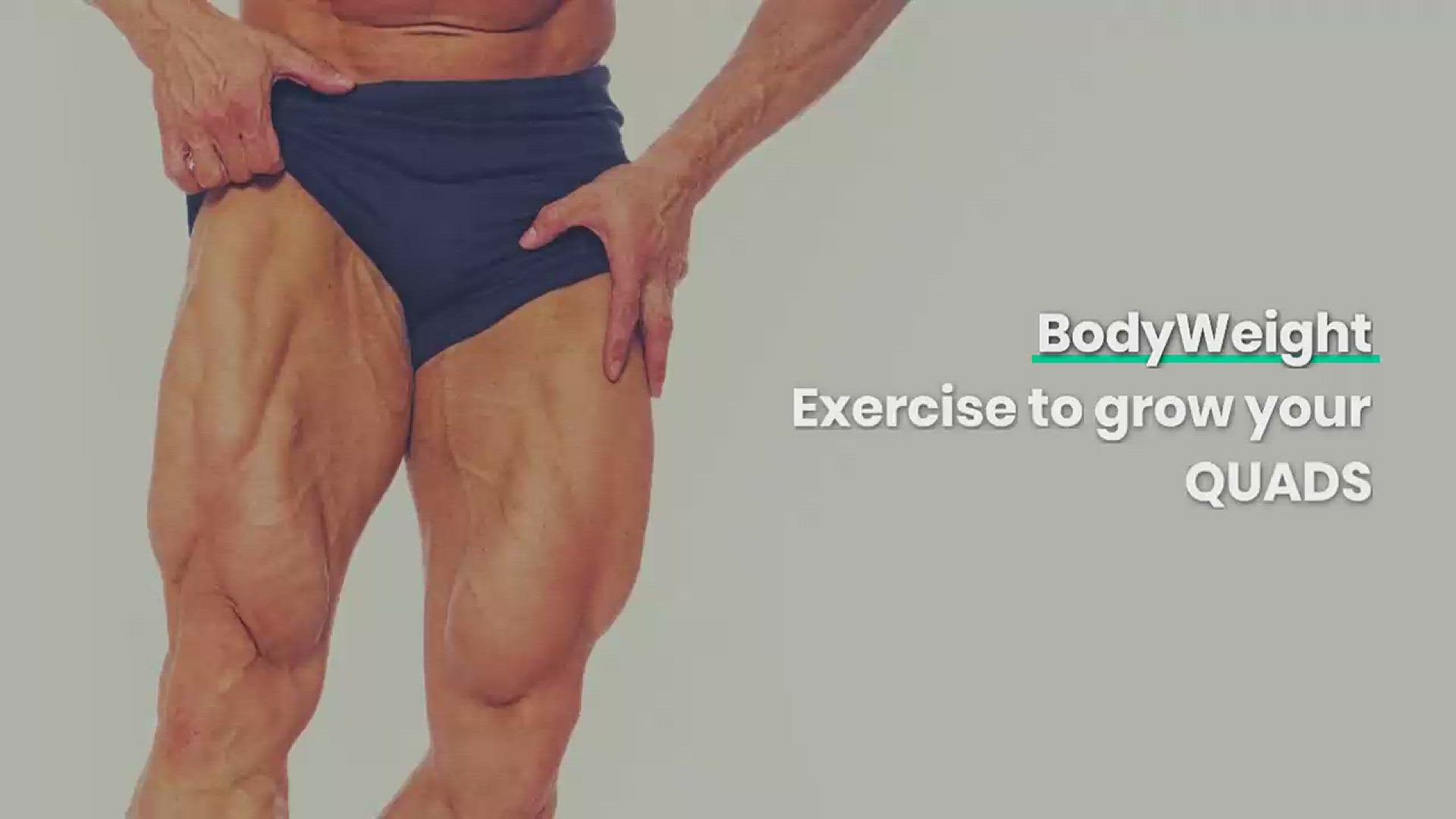 'Video thumbnail for Bodyweight exercises to grow your quads'