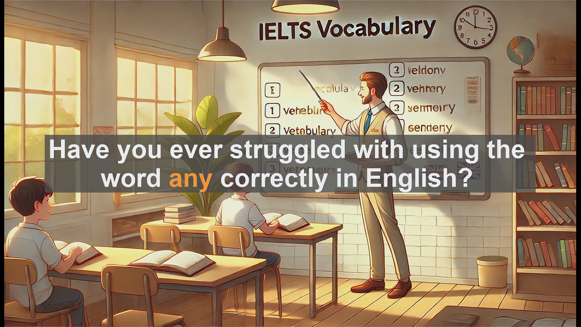 'Video thumbnail for 2500 Must Know IELTS 5.5 Vocabulary - How to Use 'Any' Correctly in English: IELTS Vocabulary Guide'