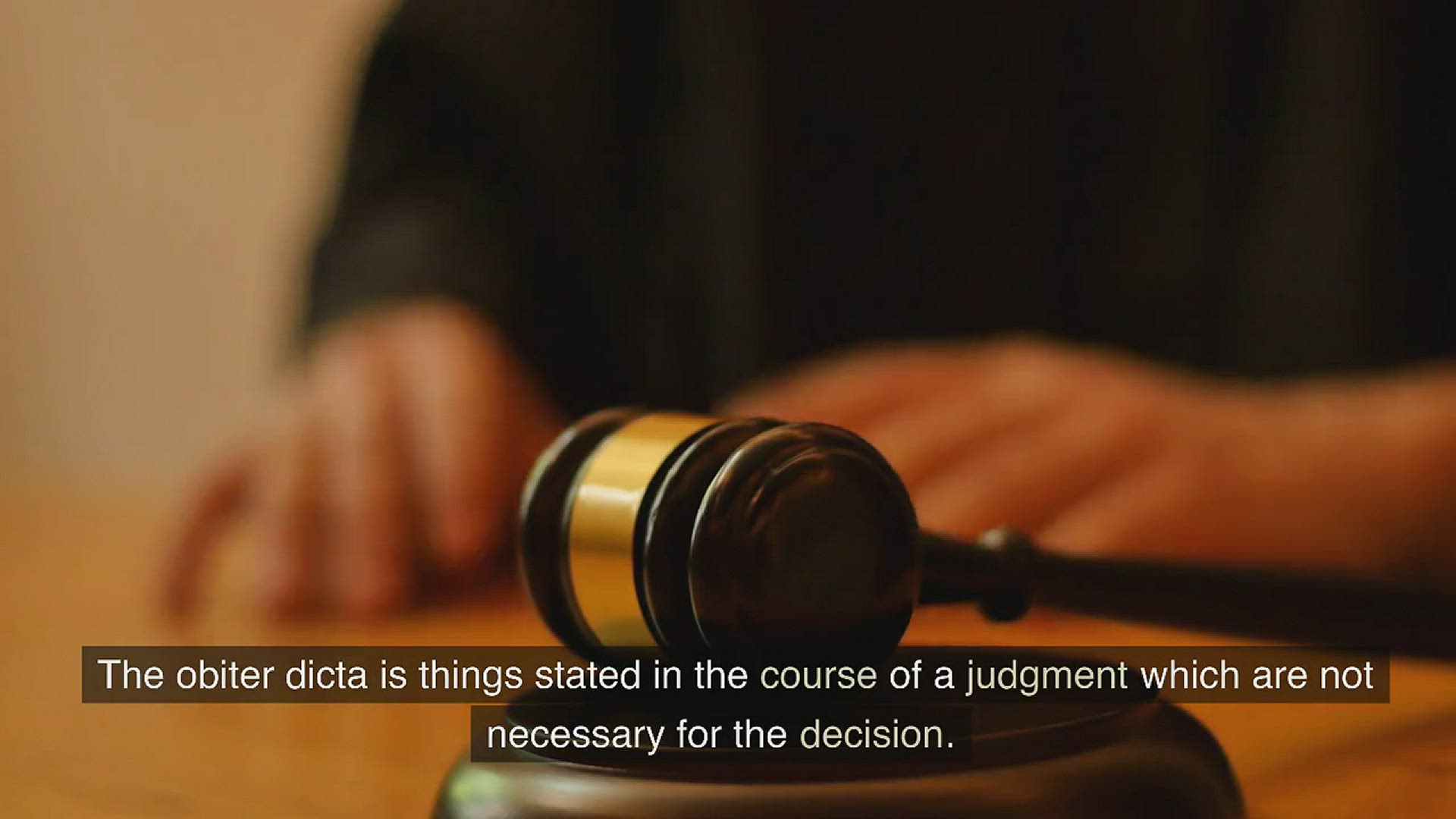 Video thumbnail for Obiter dicta www.e-lawresources.co.uk