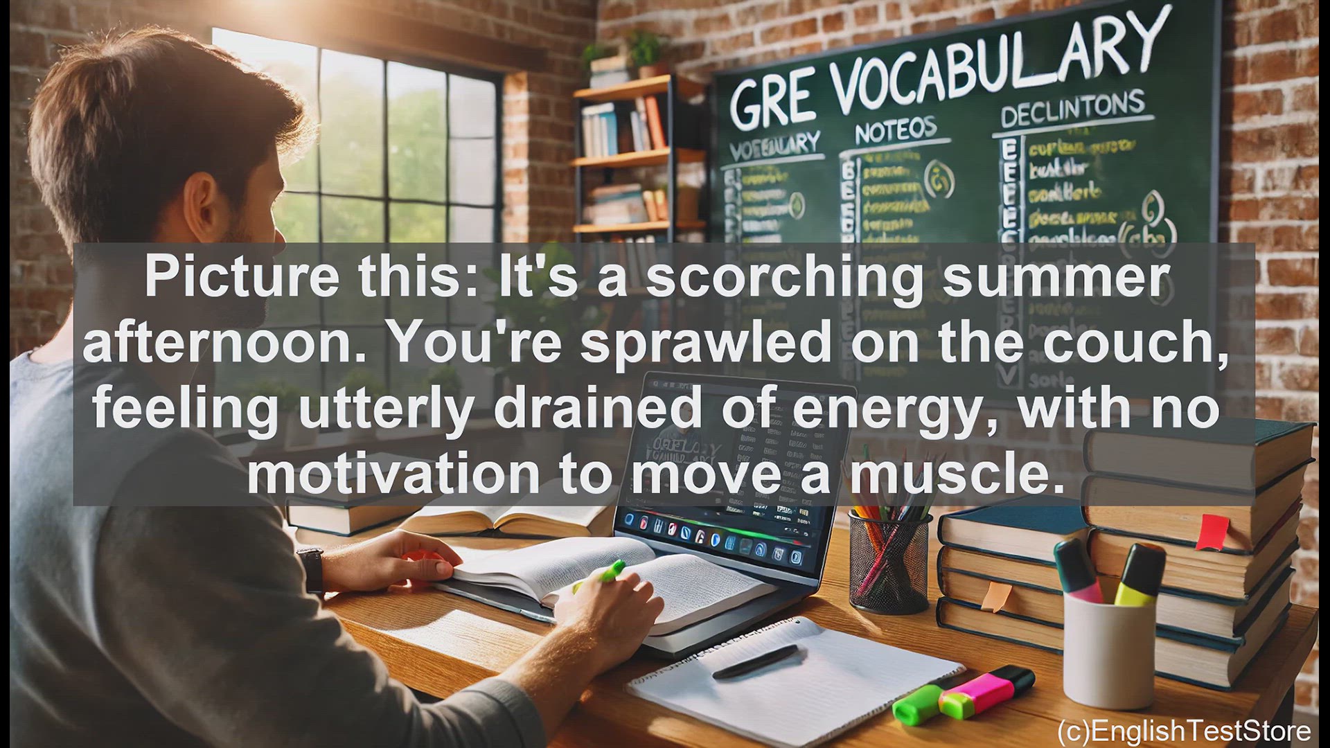 'Video thumbnail for GRE Vocabulary Lesson: Embracing Languor - The Art of Relaxation'