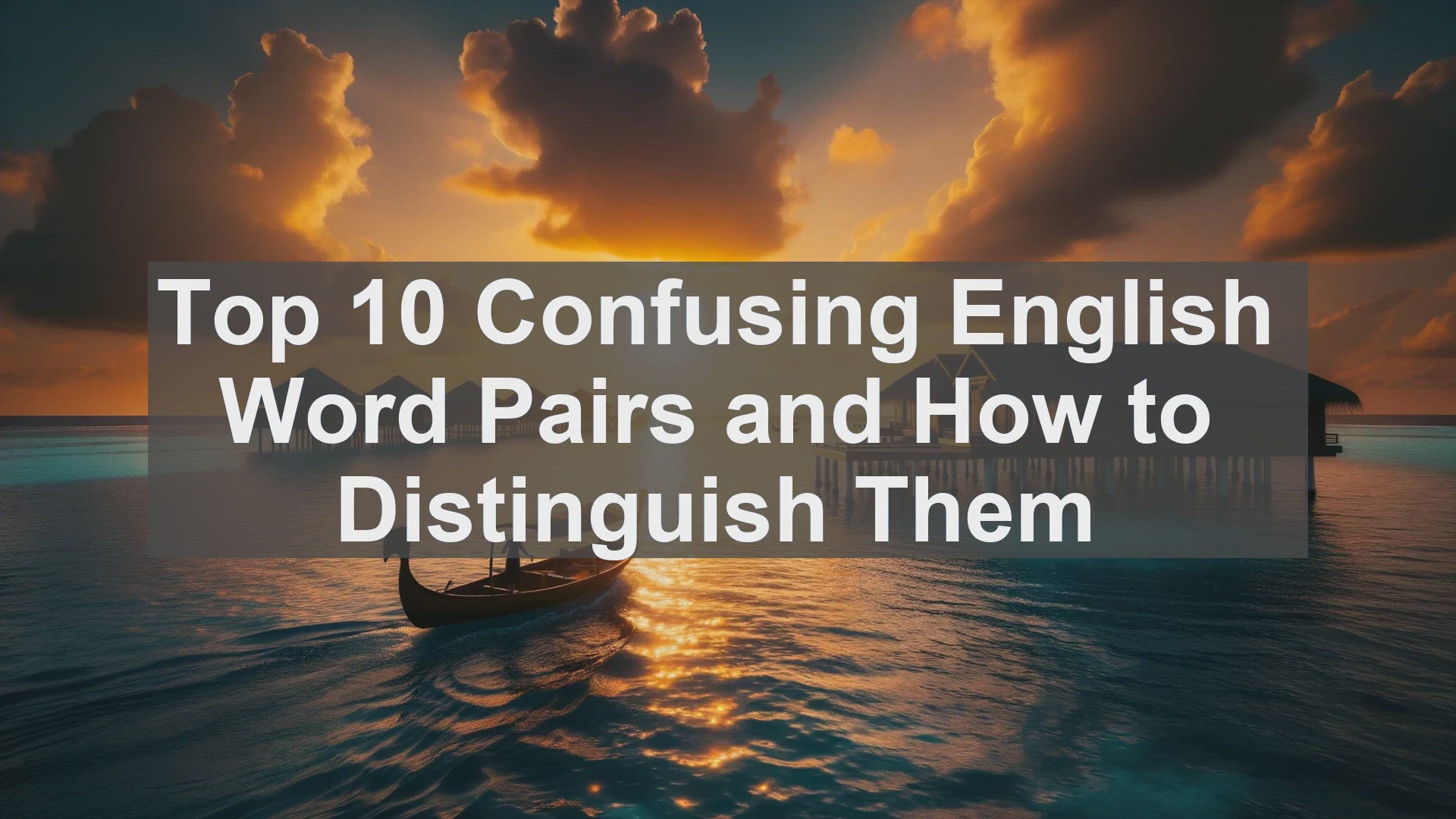 'Video thumbnail for Top 10 Confusing English Word Pairs and How to Distinguish Them'