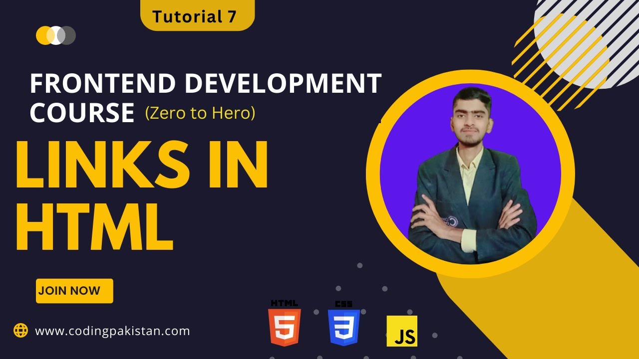 'Video thumbnail for How to Use Links in HTML - Internal and External linking in HTML Tutorial 7'
