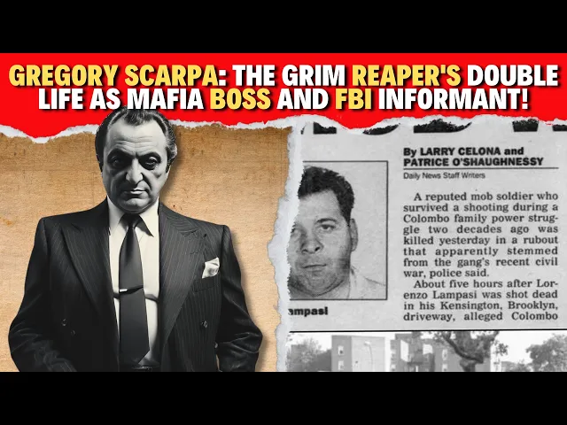 'Video thumbnail for Gregory Scarpa: The Grim Reaper's Double Life as Mafia Boss and FBI Informant!'