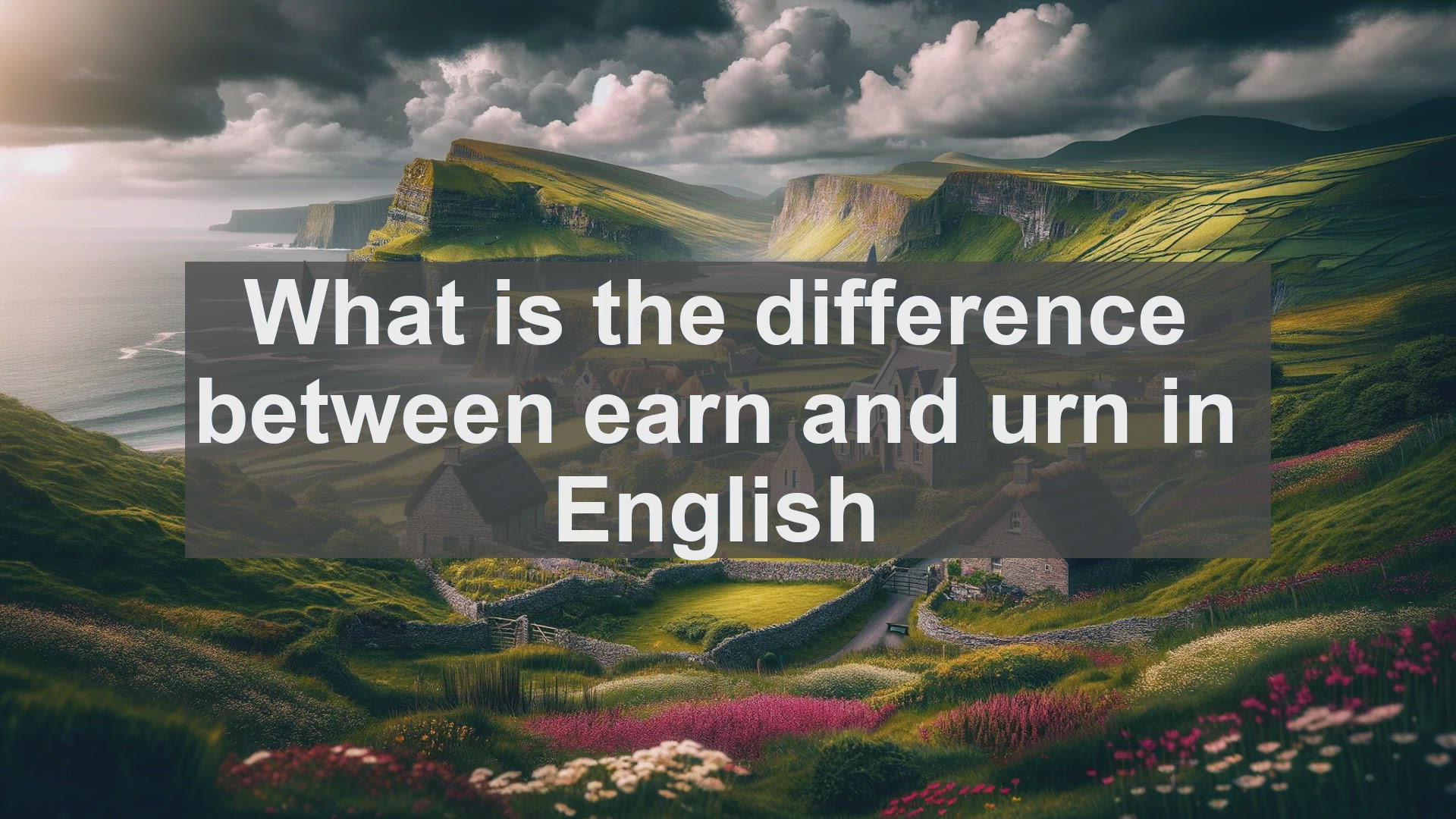 'Video thumbnail for What is the difference between earn and urn in English?'