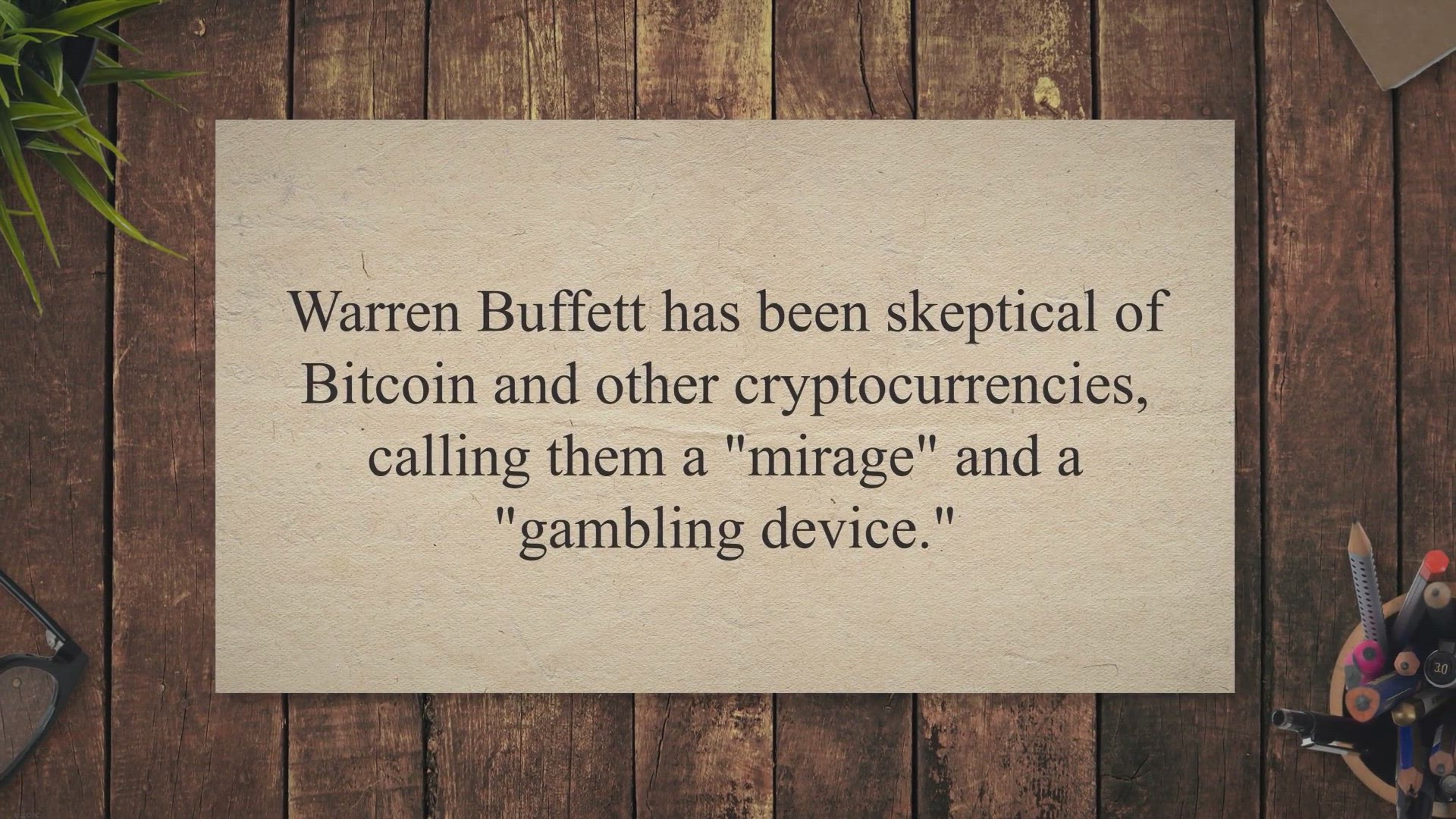 'Video thumbnail for Warren Buffett's Thoughts on Bitcoin:'