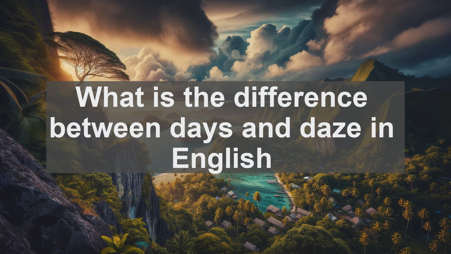 'Video thumbnail for What is the difference between days and daze in English?'