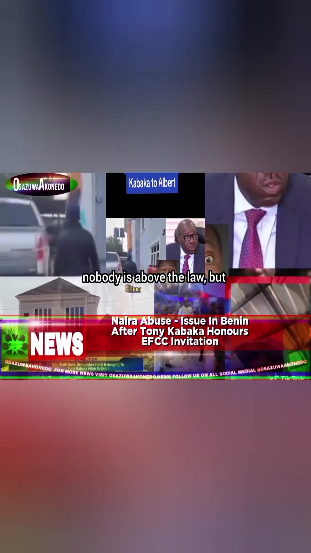 'Video thumbnail for Naira Abuse - Issue In Benin After Tony Kabaka Honours EFCC Invitation '