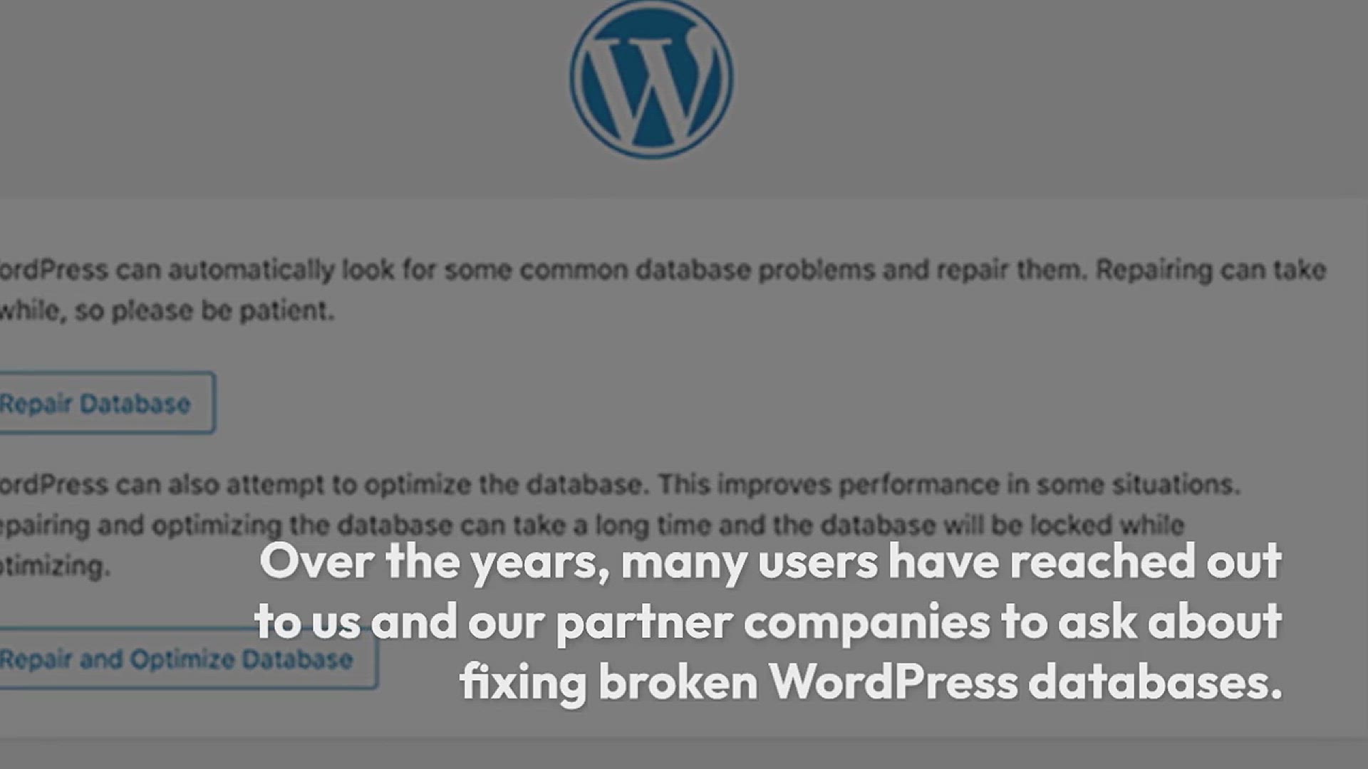 'Video thumbnail for How to Repair WordPress Database (6 Easy Methods)'