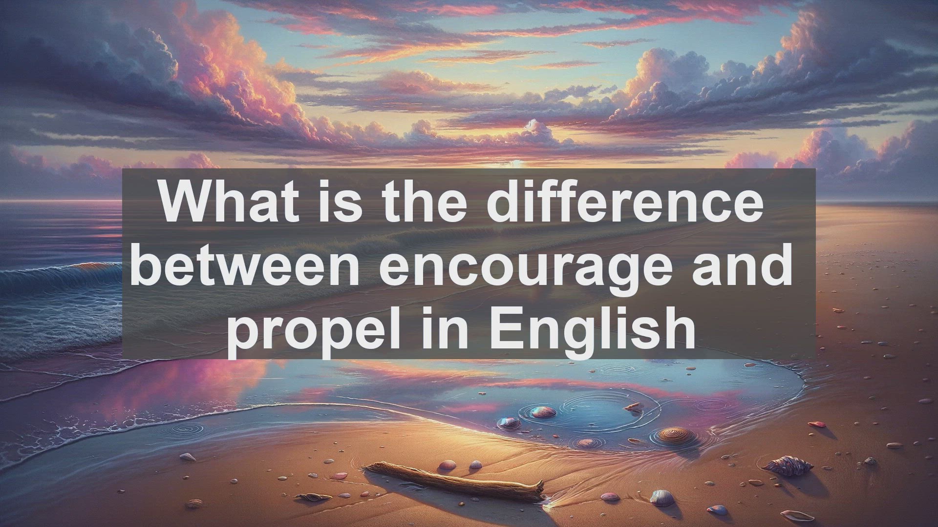 'Video thumbnail for What is the difference between encourage and propel in English?'