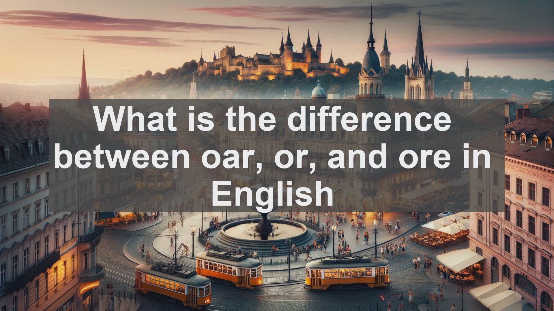 'Video thumbnail for What is the difference between oar or and ore in English?'