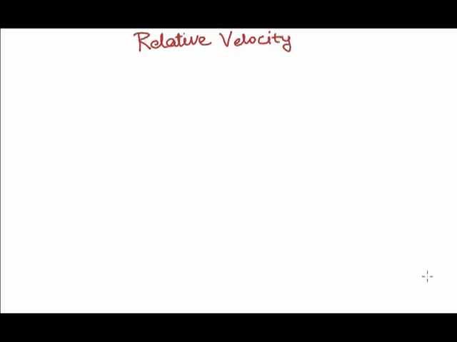 Video thumbnail for Relative Velocity