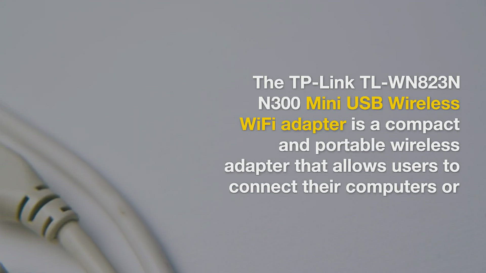 a USB (with is Network Wireless picture) Adapter? What