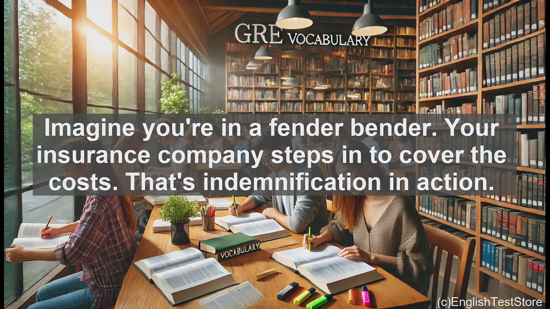 'Video thumbnail for GRE Vocabulary Lesson: Indemnification - Protecting Against Harm and Loss'