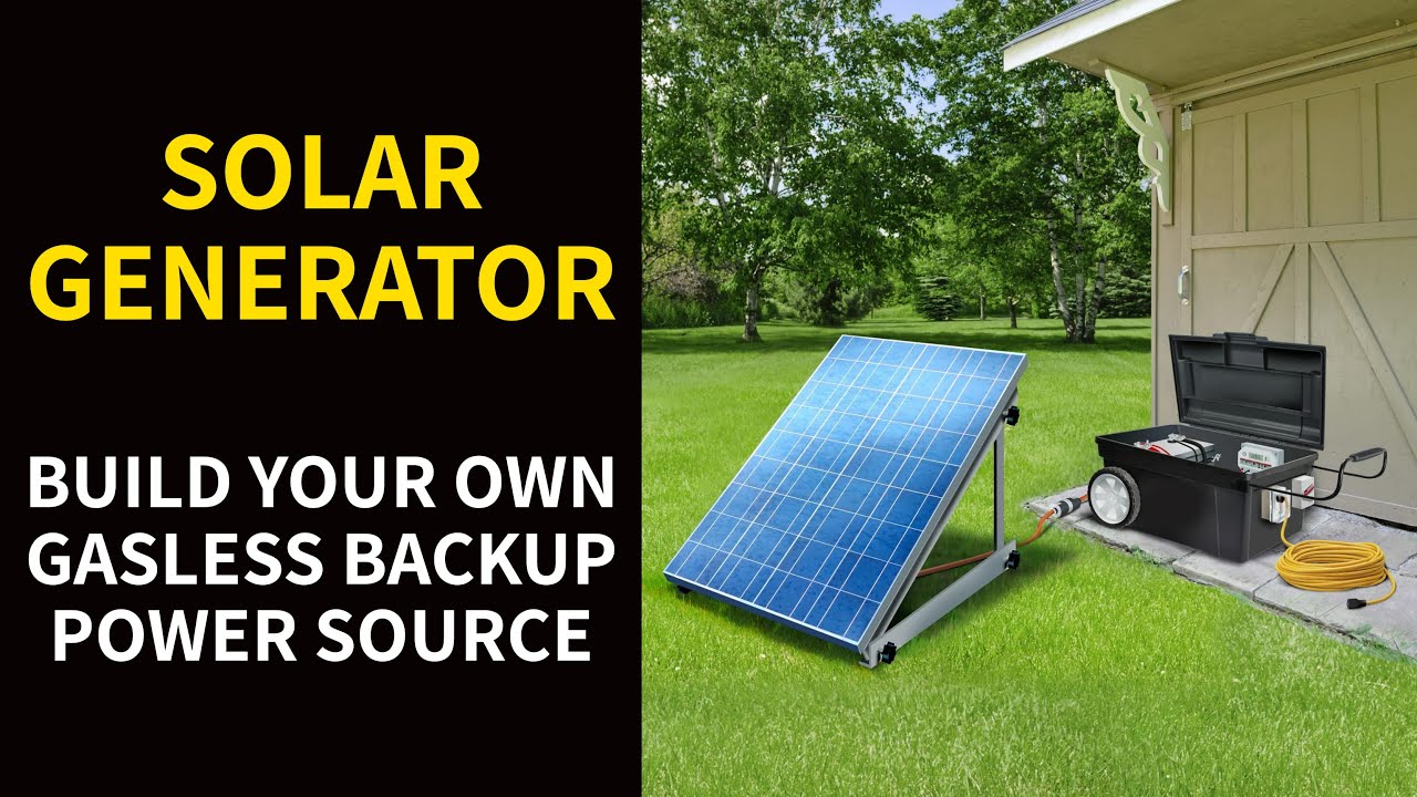 'Video thumbnail for SOLAR GENERATOR: Build Your Own Gasless Backup Power Source'