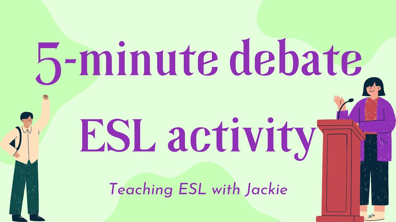 'Video thumbnail for ESL Warm-Up Activity: 5 minute debate | Icebreaker warmup for intermediate learners'